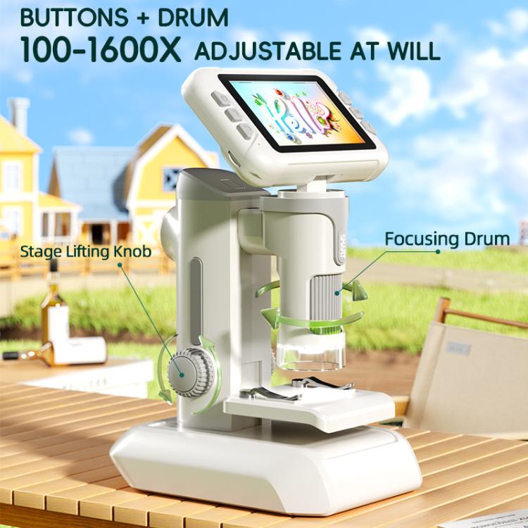 JJR/C P01 4.0 inch HD Color Screen 1600x Children Electron Microscope