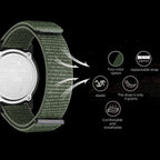 NORTH EDGE TERRAX Outdoor Luminous Waterproof Men Multifunctional Nylon Strap Sports Watch