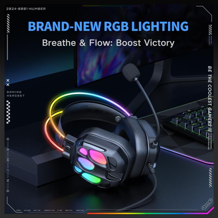 ONIKUMA X89 RGB Wired Earphone with Microphone, X89