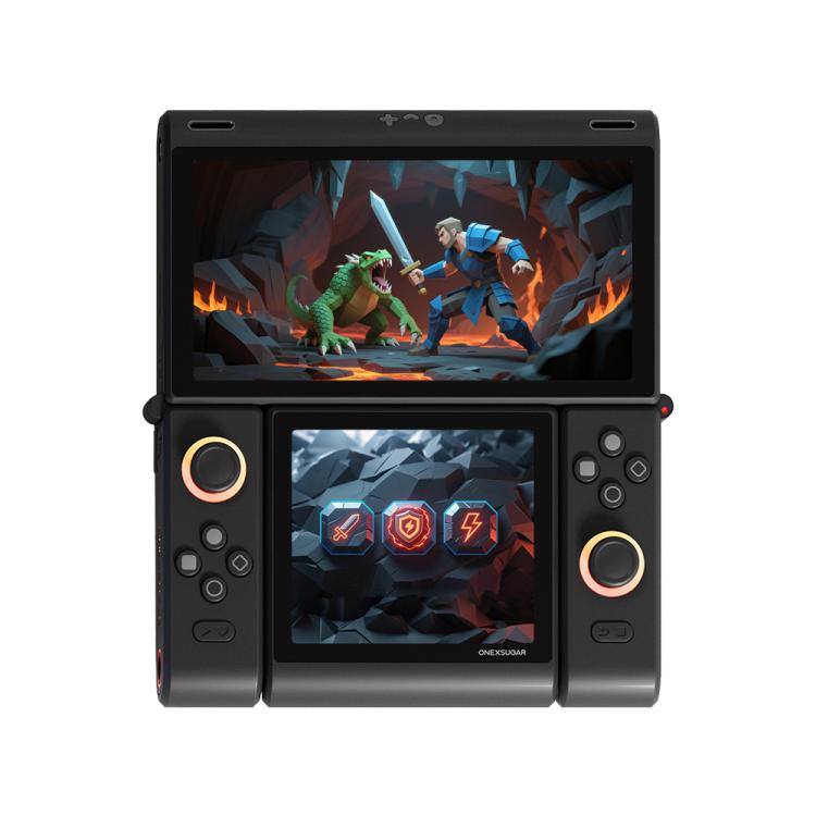 ONE-NETBOOK Sugar 1 Dual Screen Handheld Game Console, Android 14 Snapdragon G3 Gen3, 16GB+512GB