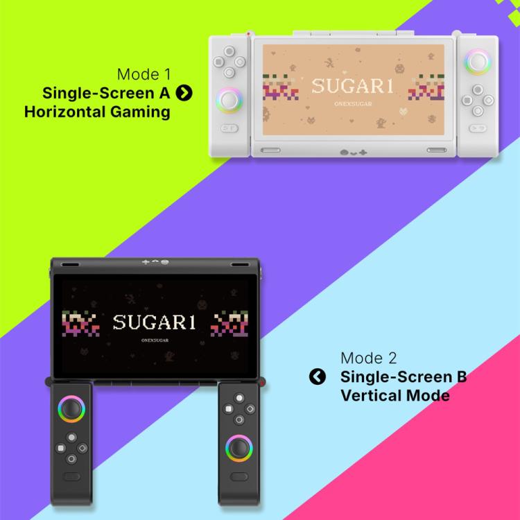 ONE-NETBOOK Sugar 1 Dual Screen Handheld Game Console, Android 14 Snapdragon G3 Gen3, 16GB+512GB