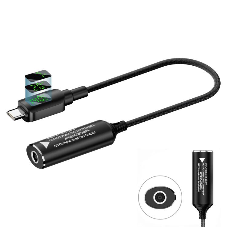 140W Digital Display Laptop Charging Adapter Connector, DC 4.5 x 0.6mm to Type-C Male, DC 5.5 x 2.1mm to Type-C Male, DC 5.5 x 2.5mm to Type-C Male, DC 6.0 x 0.6mm to Type-C Male, DC 7.4 x 0.6mm to Type-C Male, DC 7.9 x 0.9mm to Type-C Male            ...