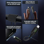 140W Digital Display Laptop Charging Adapter Connector, DC 4.5 x 0.6mm to Type-C Male, DC 5.5 x 2.1mm to Type-C Male, DC 5.5 x 2.5mm to Type-C Male, DC 6.0 x 0.6mm to Type-C Male, DC 7.4 x 0.6mm to Type-C Male, DC 7.9 x 0.9mm to Type-C Male            ...