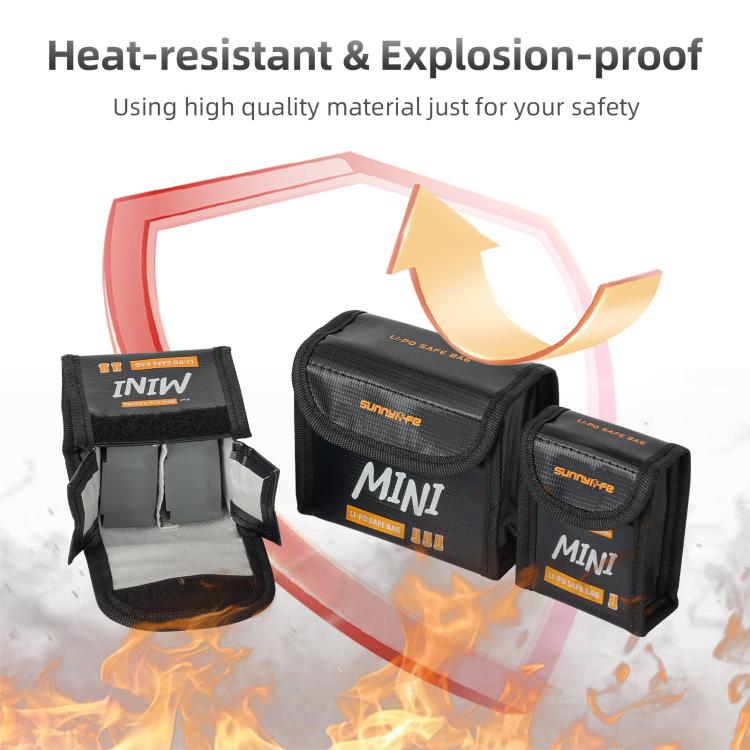 Sunnylife Battery Explosion-proof Safe Bag Protective Li-Po Safe Bag, For DJI Mini 5 / 4 / 3 Series