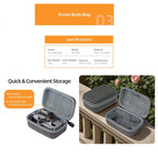 Sunnylife Carrying Hard Travel Storage Bag, For DJI Lito 1 / X1 / Mini 5 Pro Body Bag, For DJI Lito 1 / X1 / Mini 5 Pro Easy Combo Bag, For DJI Lito 1 / X1 / Mini 5 Pro Battery Combo Bag, For DJI RC 2/1 / RC-N3/2/1 Controller Bag