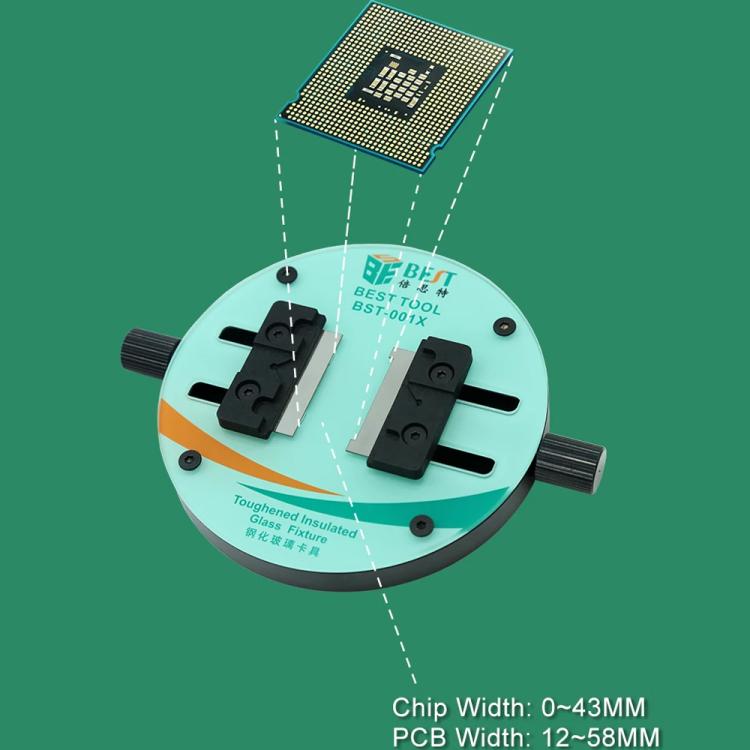 BEST BST-001X Ring-Shaped Toughened Heat Insulated Motherboard Repair Glass Fixture, BEST BST-001X