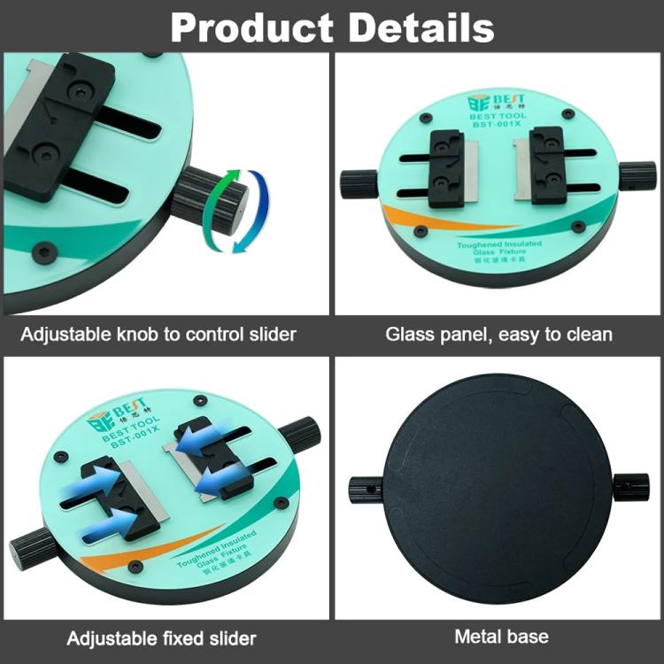 BEST BST-001X Ring-Shaped Toughened Heat Insulated Motherboard Repair Glass Fixture, BEST BST-001X