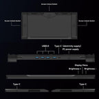 Arie 13 13.3 inch Expanded Display Triple Portable Monitor, US Plug, UK Plug, EU Plug