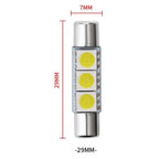 10pcs ST6-5050-3SMD 29mm B6 LED Car Make-up Mirror Light Reading Lamp, ST6-5050-3SMD