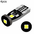 4pcs T10 3030-3SMD 12V Decoding Canbus Car Clearance Lights License Plate Lamp, 3030-3SMD