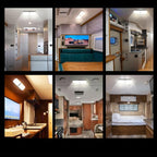 12-30V RV Light 3-Color Temperature Rotary Button Dimming Roof Light, FC03