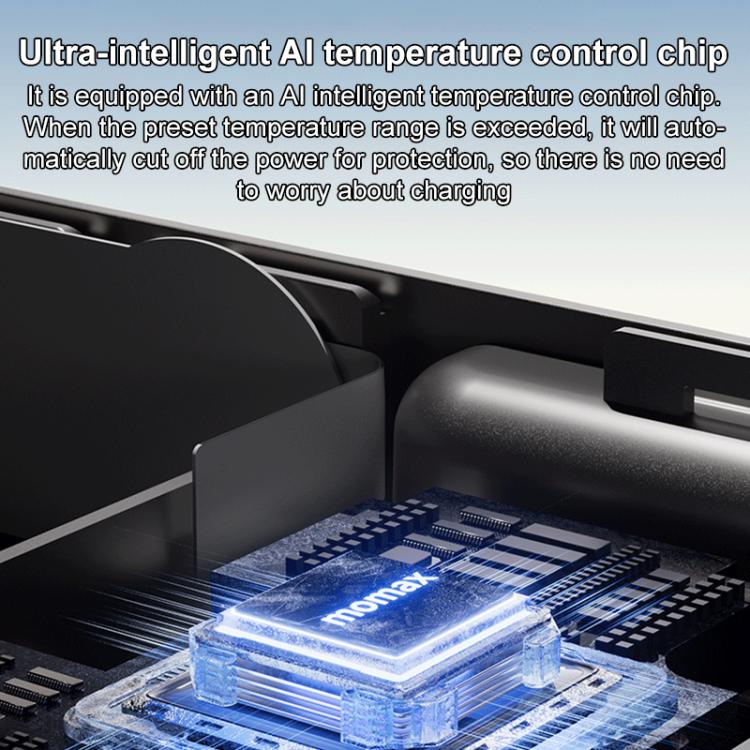 MOMAX UA31D 1-World 2 45W Dual AC 5-Port Universal Travel GaN Charger with 60W Cable, UA31D