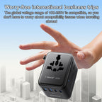 MOMAX UA31D 1-World 2 45W Dual AC 5-Port Universal Travel GaN Charger with 60W Cable, UA31D