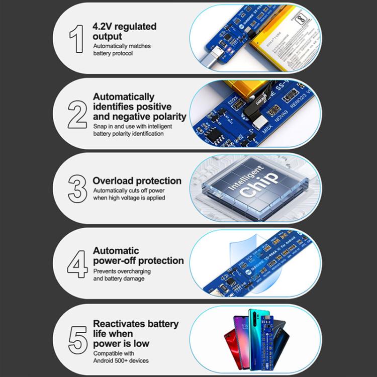 SUNSHINE SS-904A SE Universal Android Phones Battery Activation Board with Auto Polarity, SS-904A SE