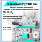 ERYING M-ATX B760M Gaming DDR4 RAM DIY Desktop Computer Motherboard, B760M