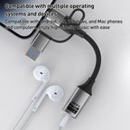 3 in 1 8 Pin, Type-C, USB to 3.5mm Multi-function External Sound Card