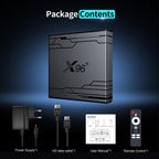 X96 NEX 4K Android 14 Smart TV Box with Remote Control, Amlogic S905Y5 Quad Core, 2GB+16GB, 4GB+32GB
