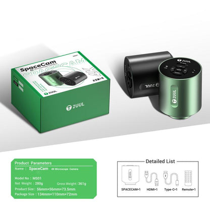 2UUL MS01 SpaceCam 829W-Pixel Industrial Electronic 4K Microscope Camera, 2UUL MS01
