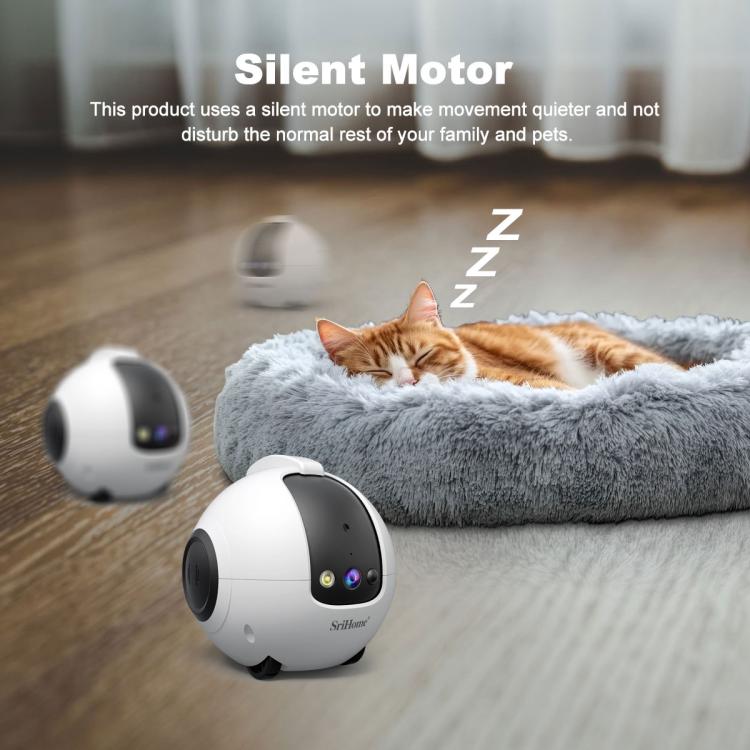 SriHome DH013 4MP Smart Pet Robot Camera, US Plug, UK Plug, EU Plug, AU Plug