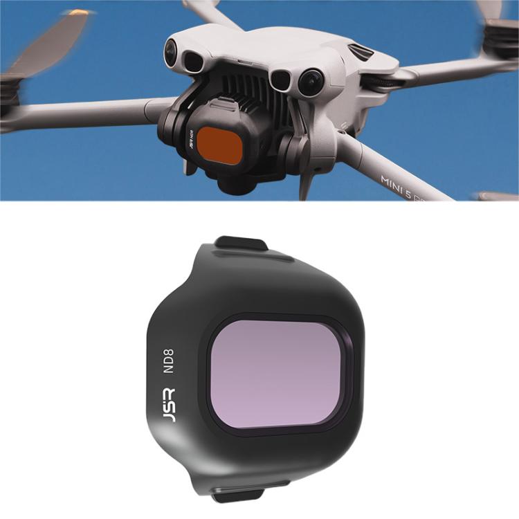 For DJI Mini 5 Pro JSR CB Series Clip-on Drone Camera Lens Filter, MCUV, CPL, ND8, ND16, ND32, ND64, ND128, ND256, ND8PL, ND16PL, ND32PL, ND64PL, STAR, NIGHT, Black Mist 1/4, 3 in 1 CPL ND16/64, 4 in 1 CPL ND8/32/128, 4 in 1 ND8-64, 4 in 1 ND8-64PL    ...