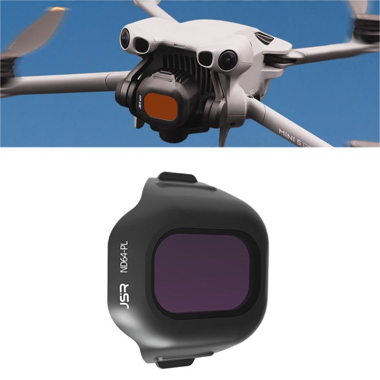 For DJI Mini 5 Pro JSR CB Series Clip-on Drone Camera Lens Filter, MCUV, CPL, ND8, ND16, ND32, ND64, ND128, ND256, ND8PL, ND16PL, ND32PL, ND64PL, STAR, NIGHT, Black Mist 1/4, 3 in 1 CPL ND16/64, 4 in 1 CPL ND8/32/128, 4 in 1 ND8-64, 4 in 1 ND8-64PL    ...