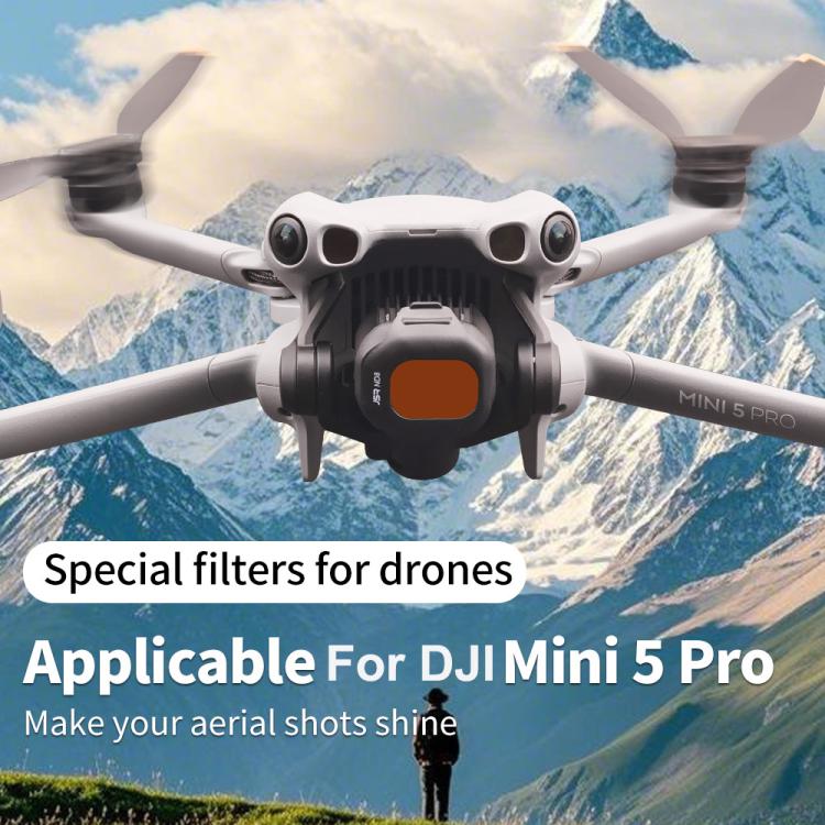 For DJI Mini 5 Pro JSR CB Series Clip-on Drone Camera Lens Filter, MCUV, CPL, ND8, ND16, ND32, ND64, ND128, ND256, ND8PL, ND16PL, ND32PL, ND64PL, STAR, NIGHT, Black Mist 1/4, 3 in 1 CPL ND16/64, 4 in 1 CPL ND8/32/128, 4 in 1 ND8-64, 4 in 1 ND8-64PL    ...