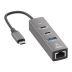 TYS-206C Type-C to 1000M RJ45 USB-A PD100W HUB Expand Converter, Type-C to 1000M RJ45
