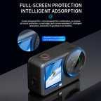STARTRC 3 in 1 Lens Protector Front and Rear Screen Tempered Glass Films, For DJI Osmo Action 6
