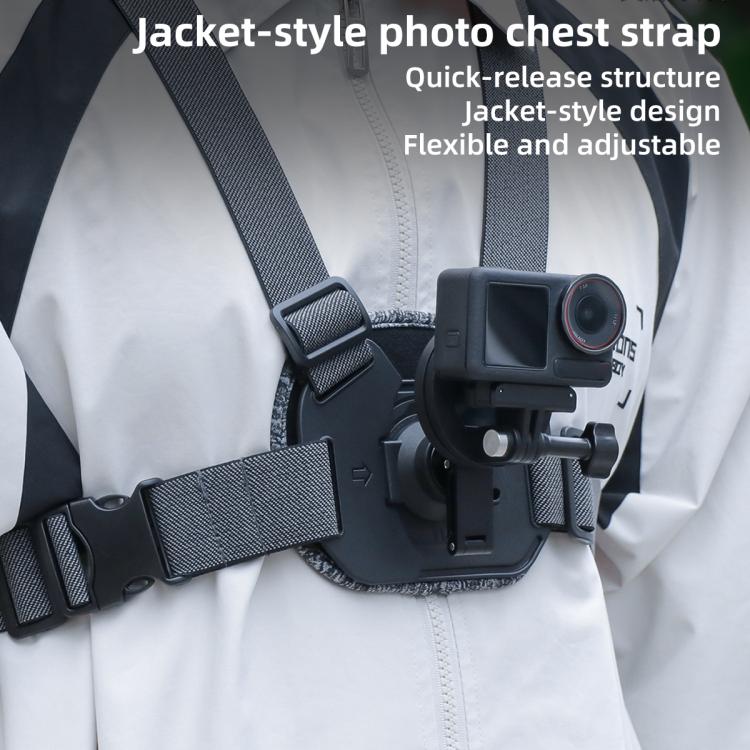 Vest-style Photography Chest Strap Body Mount Belt with Mount & Screw, 5 in 1, 6 in 1 Magnetic Base, 5 in 1 Magnetic Ring Base, 6 in 1 Magnetic Ring Base