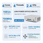 MN370 Windows 10 Low-power Home Office Mini PC, 8GB + 128GB, Intel Pentium N3700 Quad Core Processor, EU Plug, US Plug, UK Plug, AU Plug