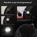 EagleVision DC9-30V 35W 6000K 4000LM 5.75 inch Round Motorcycle 6LEDs Headlight with Angel Eye for Harley-Davidson, 6LEDs