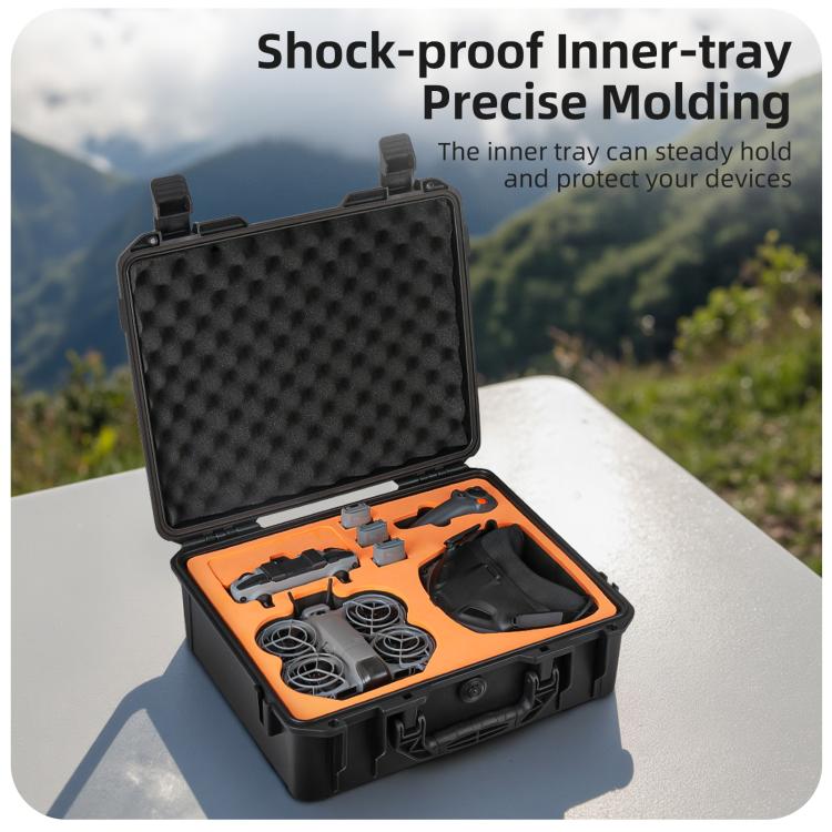 For DJI Neo 2 Sunnylife Hard Travel Shell Waterproof Shock-proof Box, Motion Fly More Combo, Fly More Combo