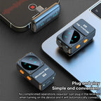 Q12 Type-C / 8 Pin 2 in 1 Lavalier Wireless Microphone, U-shaped RX