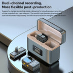 Q12 Type-C / 8 Pin 2 in 1 Lavalier Wireless Microphone, U-shaped RX