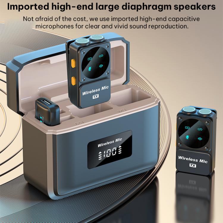 Q12 Type-C / 8 Pin 2 in 1 Lavalier Wireless Microphone, U-shaped RX