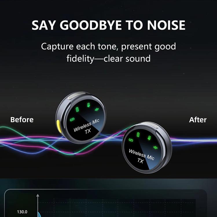 S5 2 in 1 Mini Magnetic Clip Wireless Microphone with Charging Case, Type-C Plug, 8 Pin Plug