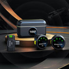 S5 2 in 1 Mini Magnetic Clip Wireless Microphone with Charging Case, Type-C Plug, 8 Pin Plug