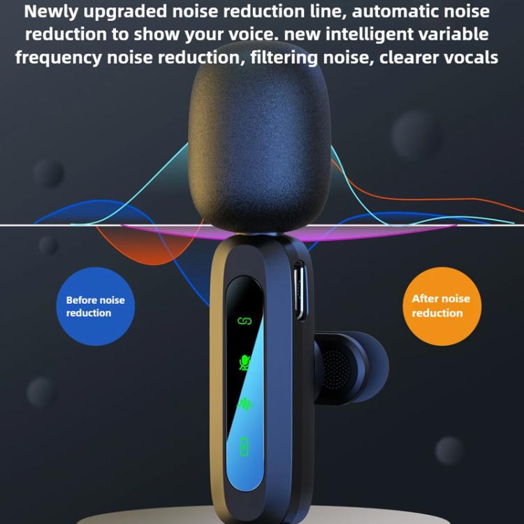 J3 Lavalier Wireless Microphone Noise Reduction Mini Mic, 1 Mic + Type-C Plug, 1 Mic + 8 Pin Plug