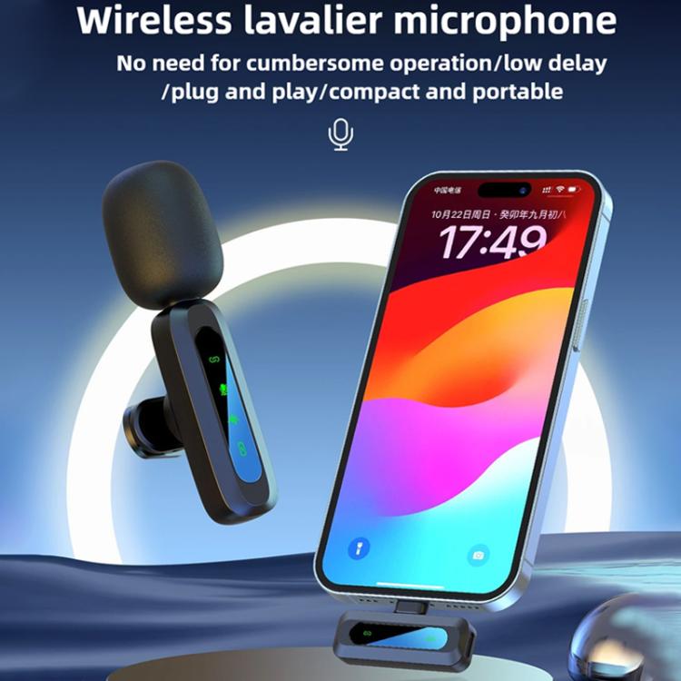 J3 2 in 1 Lavalier Wireless Microphone Noise Reduction Mini Mic, 2 Mics + Type-C Plug, 2 Mics + 8 Pin Plug