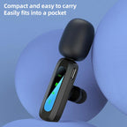 J3 2 in 1 Lavalier Wireless Microphone Noise Reduction Mini Mic, 2 Mics + Type-C Plug, 2 Mics + 8 Pin Plug