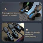 J3 2 in 1 Lavalier Wireless Microphone Noise Reduction Mini Mic, 2 Mics + Type-C Plug, 2 Mics + 8 Pin Plug