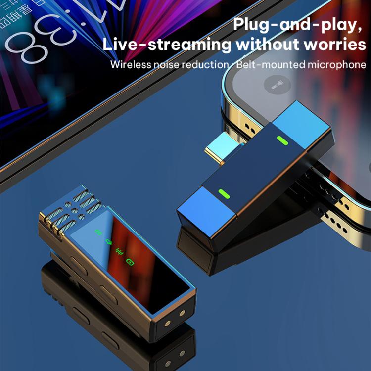J68 Live Audio Recording Mini Lavalier Wireless Microphone, 1 Mic + Type-C Plug, 1 Mic + 8 Pin Plug, 1 Mic + Type-C / 8 Pin Plug