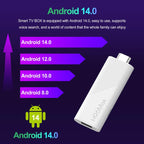 H96 Max H313 Android 14 Mini HD TV Stick with Remote Control, ARM Cortex-A53 Quad Core, 2GB+16GB, 2GB+8GB