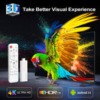 H96 Max H313 Android 14 Mini HD TV Stick with Remote Control, ARM Cortex-A53 Quad Core, 2GB+16GB, 2GB+8GB