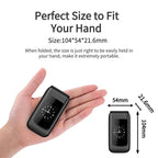 B326 Dual Screen Flip Elder Phone, 2.4 inch Inner, 1.8 inch Outer, 24 Keys, Network: 2G, Dual SIM, EU Plug