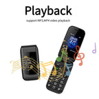 B326 Dual Screen Flip Elder Phone, 2.4 inch Inner, 1.8 inch Outer, 24 Keys, Network: 2G, Dual SIM, EU Plug