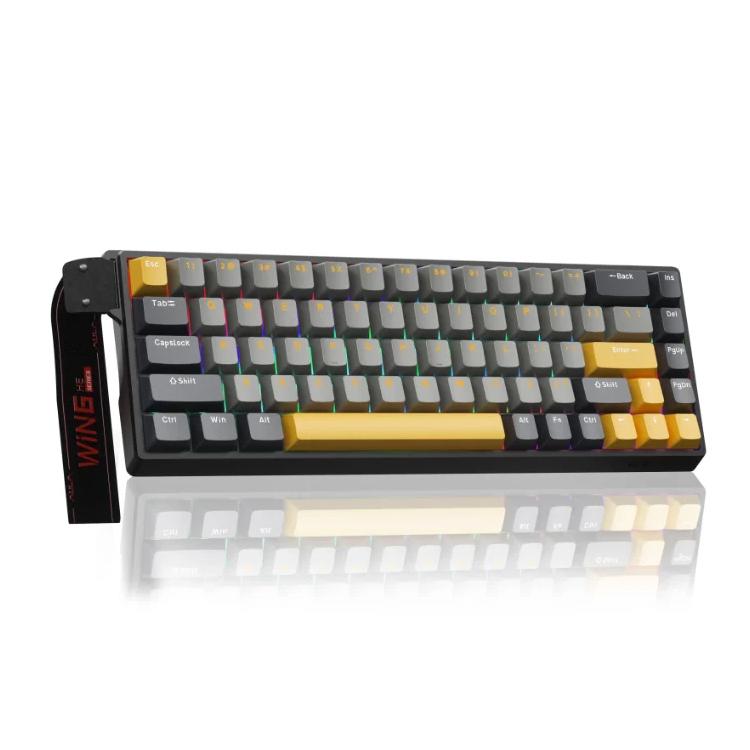 AULA WIN68HE MAX Version 68 Keys RGB Wired Keyboard, WIN68HE Dark+Light+Yellow Wing Chun Magnetic Axis
