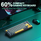 AULA WIN68HE MAX Version 68 Keys RGB Wired Keyboard, WIN68HE Dark+Light+Yellow Wing Chun Magnetic Axis
