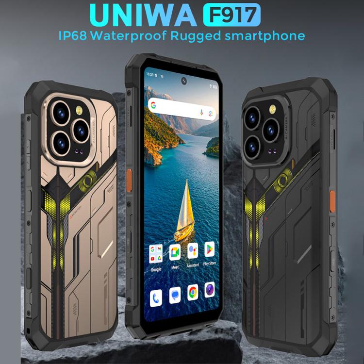 UNIWA F917 Rugged Phone, Night Vision, 6GB+128GB, 6.79 inch Android 14 MediaTek MT6769 Helio G85 Octa Core, Network: 4G, NFC, EU Plug, US Plug, UK Plug, AU Plug