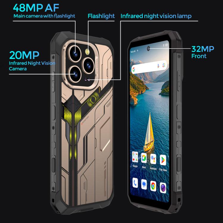 UNIWA F917 Rugged Phone, Night Vision, 6GB+128GB, 6.79 inch Android 14 MediaTek MT6769 Helio G85 Octa Core, Network: 4G, NFC, EU Plug, US Plug, UK Plug, AU Plug